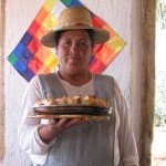 Boliviansk kvinde med citrontærte